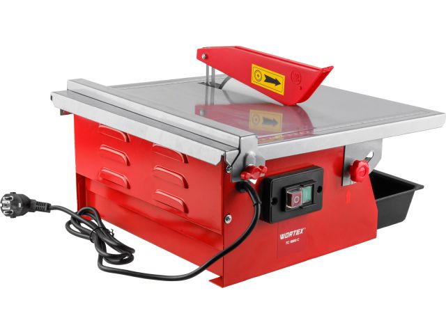 Плиткорез электрический WORTEX TC 1880 C в кор. 600 Вт, 180 мм, 2800 об. мин., глубина до 34 мм (стол 385x380 мм, водная система охлаждения) (1318789)