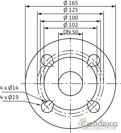 Циркуляционный насос Wilo TOP-SD 50/7 (3~/230 V, PN 6/10)