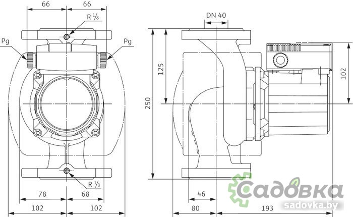 Циркуляционный насос Wilo TOP-S 40/7 (3~400/230 V, PN 6/10)
