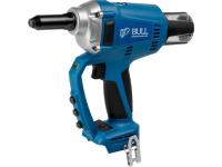 Аккум. заклепочный пистолет BULL CRG 1018 в кор. XLTpro SOLO, БЕСЩЕТ., 25 мм, 10000 Н (2.4, 3.2, 4.0, 4.8 мм, вытяжные, подсветка) (1304593)