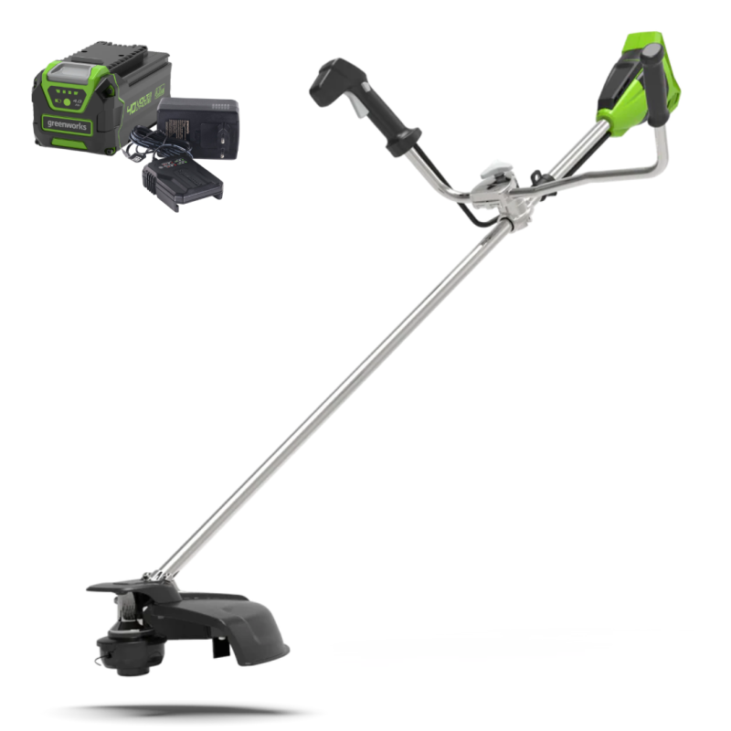 Триммер Greenworks GD40BCBК4 40V (40 см) аккумуляторный, c АКБ 4 А/ч и ЗУ