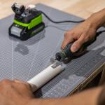 Гравер Greenworks G24RT 24V с базой и оснасткой (52 шт) аккумуляторный, без АКБ и ЗУ