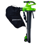 Воздуходувка-пылесос Greenworks GD40BVIIK4 40V (370 км/ч) аккумуляторная, c АКБ 4 А/ч и ЗУ
