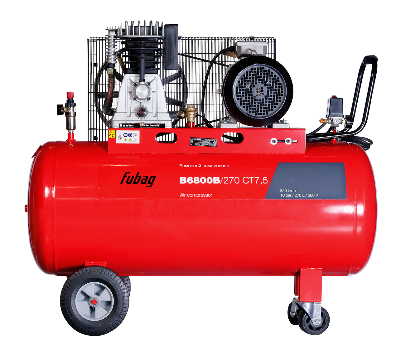 Компрессор масляный ременной FUBAG B6800B/270 СТ7.5 одноступенчатый