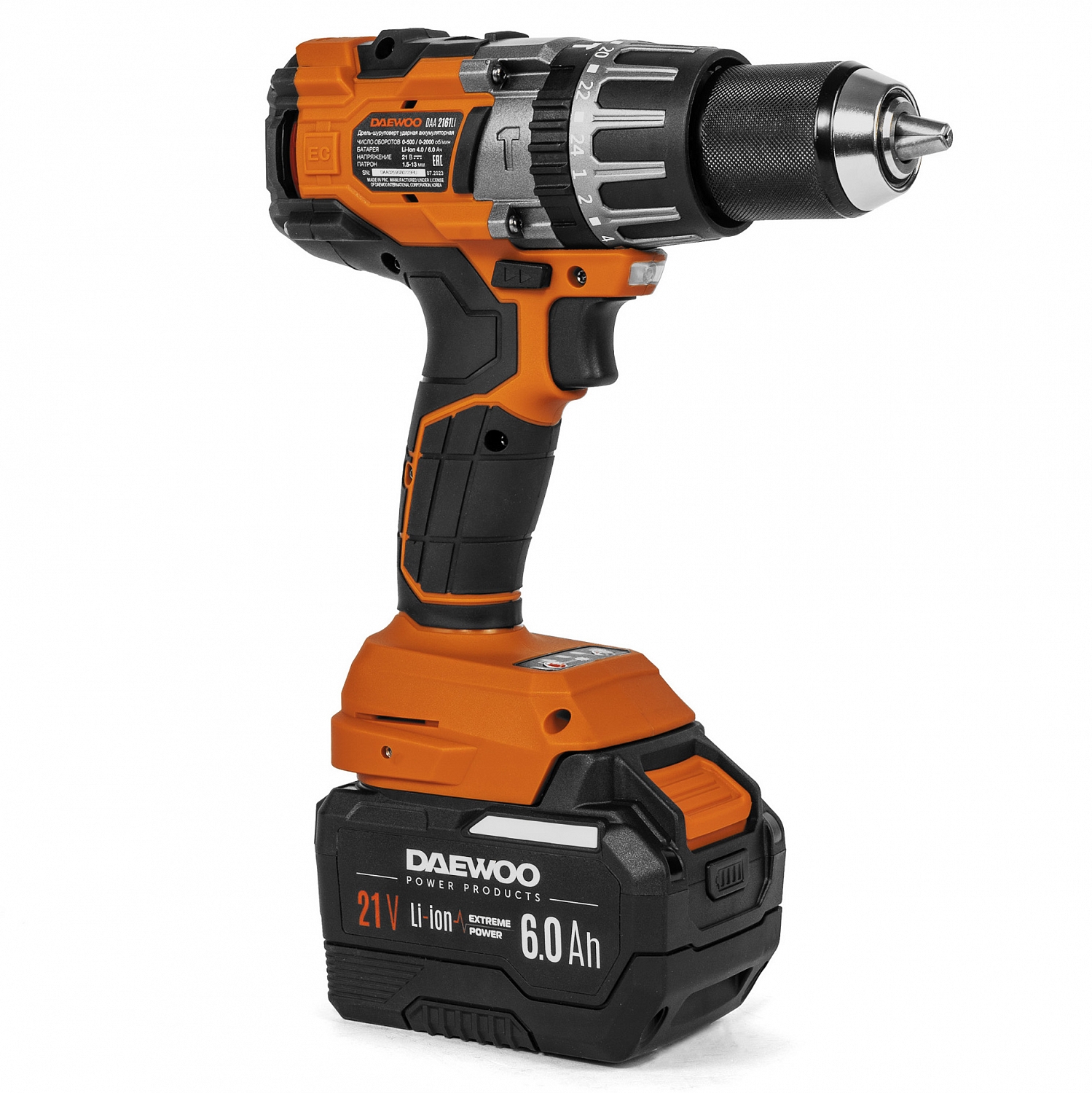 Дрель-шуруповерт ударная аккумуляторная DAEWOO DAA 2161Li