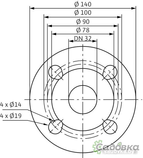 Циркуляционный насос Wilo TOP-SD 32/7 (3~400/230 V, PN 6/10)
