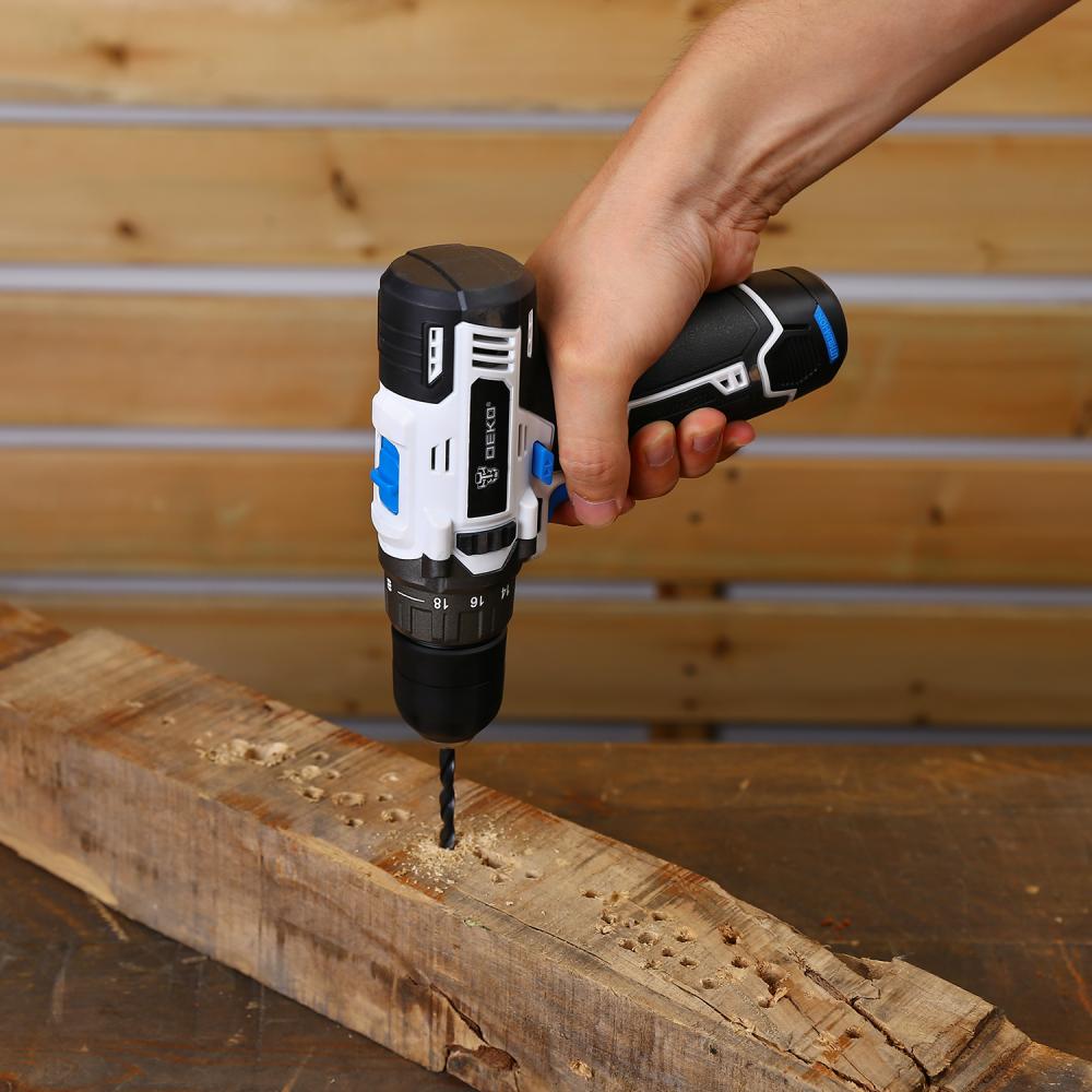 Дрель-шуруповерт аккумуляторная DEKO GCD12DU3 SNOW WHITE SET1