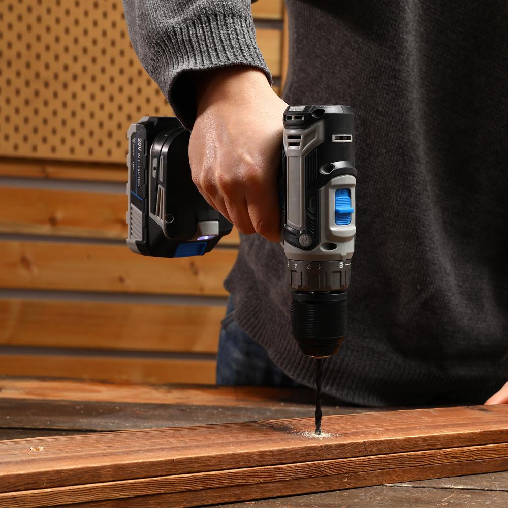 Дрель-шуруповерт аккумуляторная DEKO DKCD20V ONE + SET 63