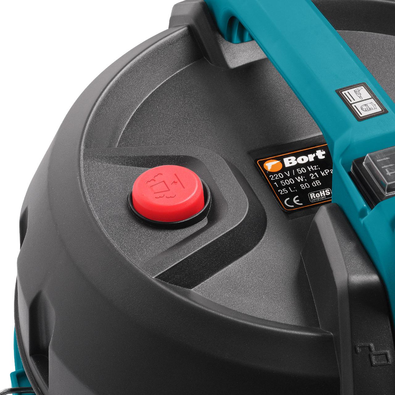 Пылесос строительный Bort BSS-1525 BLACK