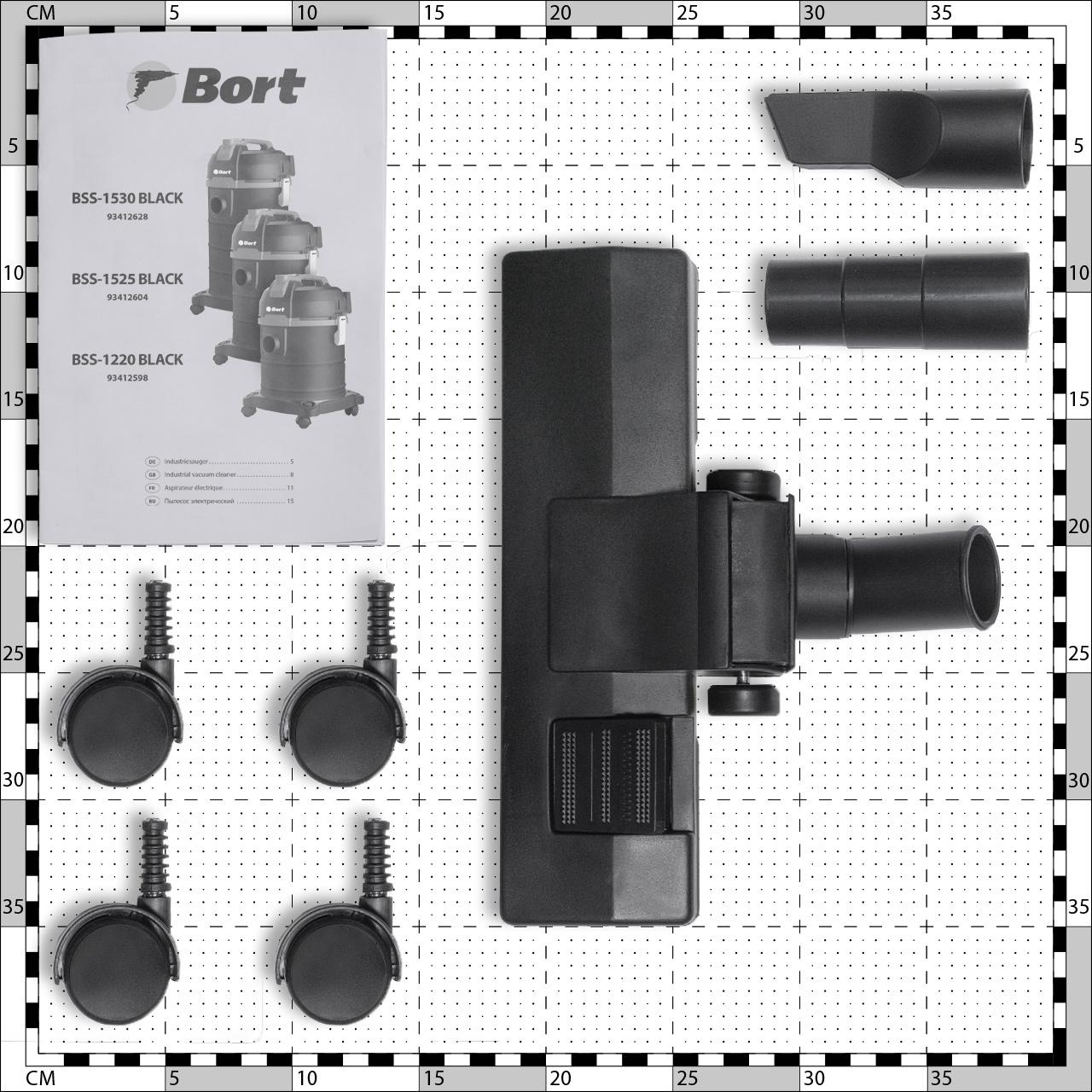 Пылесос строительный Bort BSS-1525 BLACK