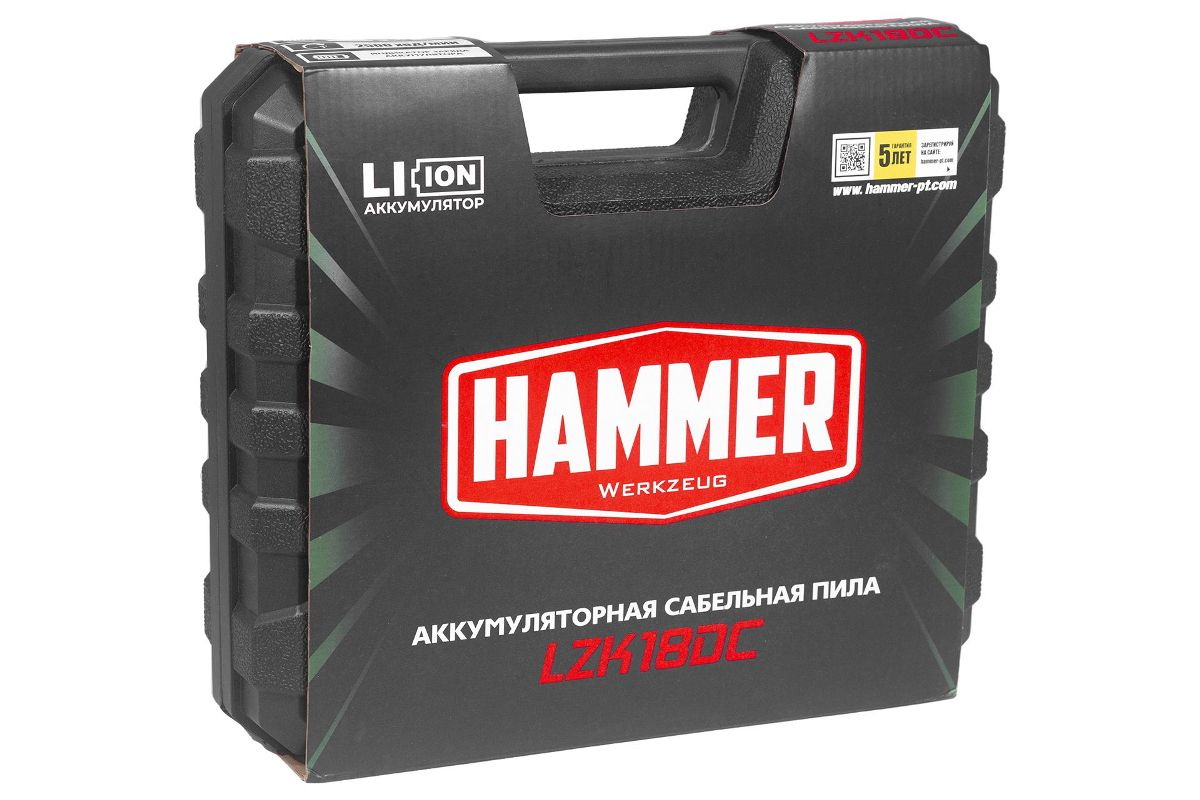 Пила сабельная аккумуляторная Hammer LZK18DC