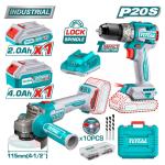 Набор аккумуляторного инструмента TOTAL TCKLI20273