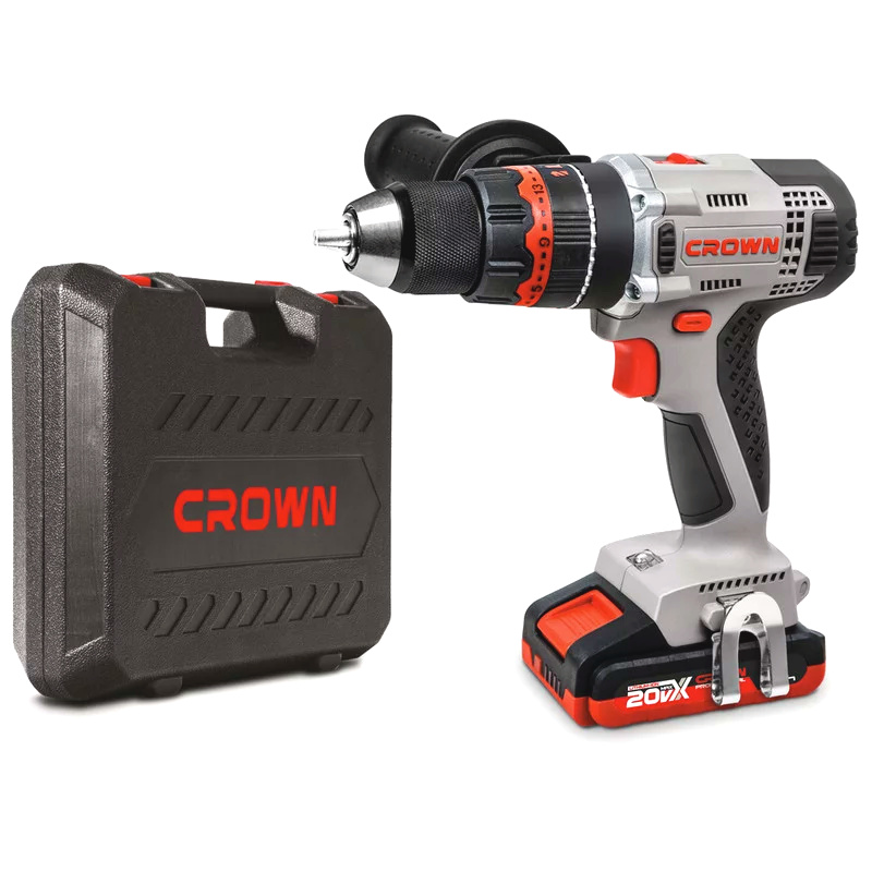 Шуруповерт ударный аккумуляторный CROWN CT21075HMX-2 BMC