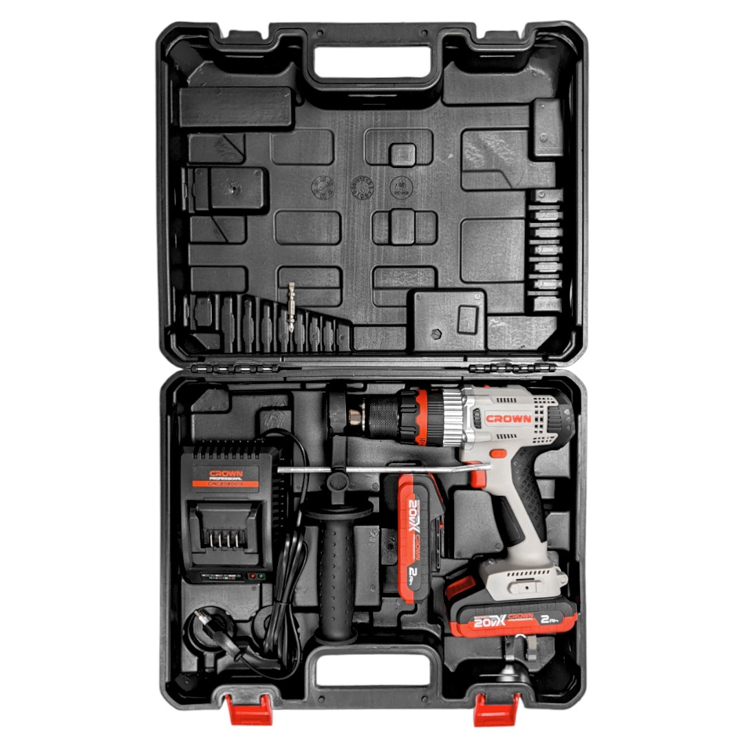 Шуруповерт ударный аккумуляторный CROWN CT21075HMX-2 BMC