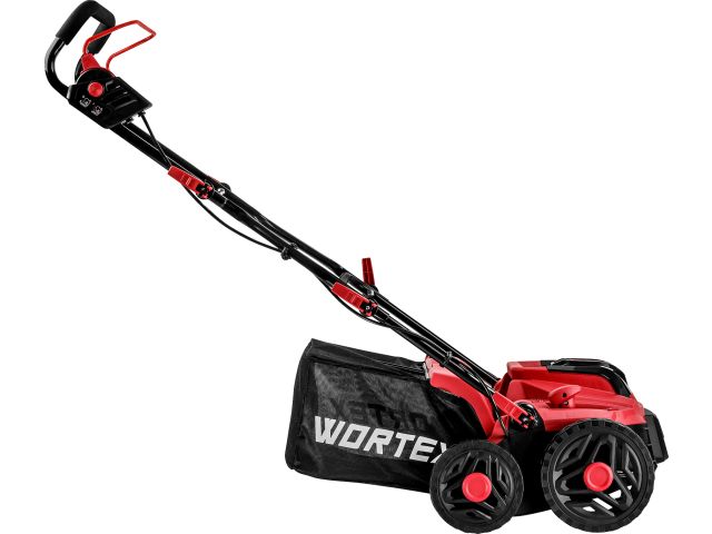 Аккум. аэратор-скарификатор WORTEX CAE 3736 ALL1 XLT SET БЕСЩЁТ.ДВИГ., 18В+18В, шир. 37 см
                    (2 4Ач акб, зу, вал для аэрации, вал для скарификации, 5 рег.высоты, 45 л травосборник)