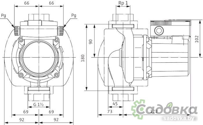 Насос Wilo TOP-S 25/10 (3~400/230 V, PN 10)