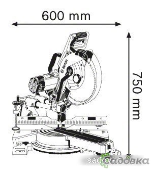Дисковая пила Bosch GCM 12 SDE Professional [0601B23100]