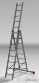 Лестница-стремянка Новая высота NV 323 трёхсекционная профессиональная 3x8 ступеней