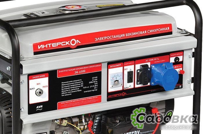 Бензиновый генератор ИНТЕРСКОЛ ЭБ-6500