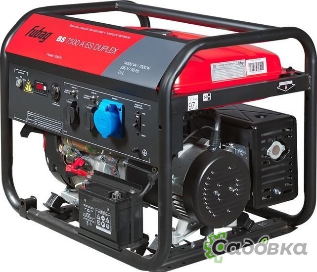 Бензиновый генератор Fubag BS 7500 A ES Duplex (с коннектором автоматики)