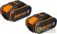 Набор аккумуляторов Worx WA3553.2 (20В/4 Ah)