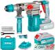 Перфоратор Total TRHLI202882 (с 2-мя АКБ, кейс, набор оснастки)