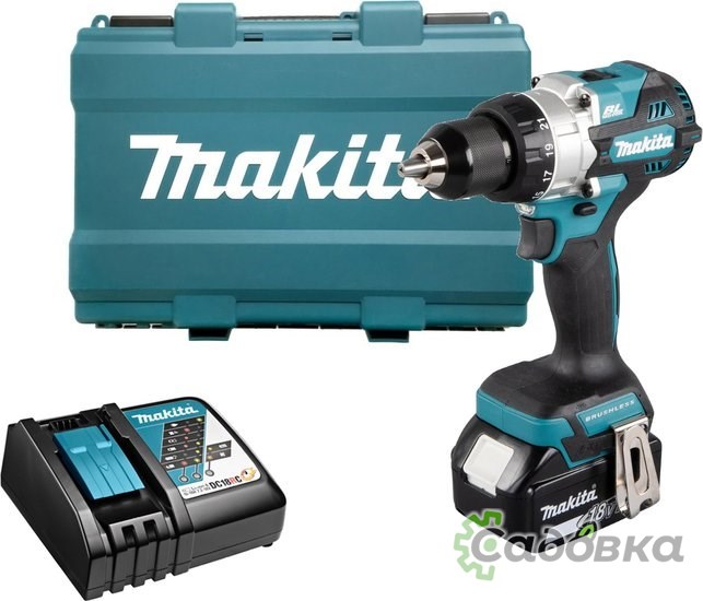 Дрель-шуруповерт Makita DDF486RT (с 1-им АКБ, кейс)