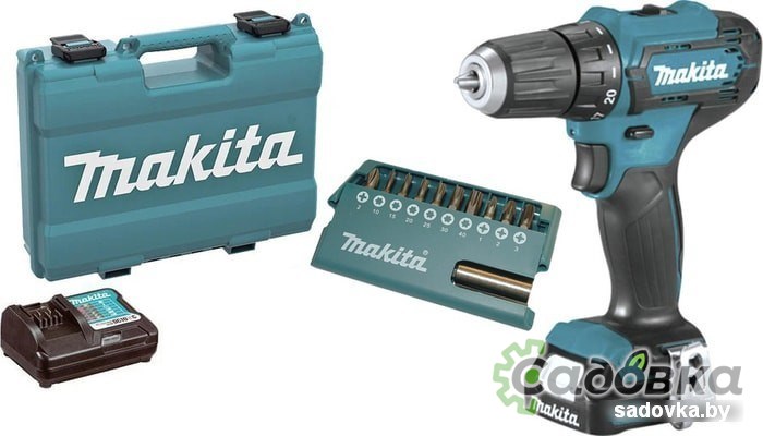 Дрель-шуруповерт Makita DF333DAX13 (с 2-мя АКБ, кейс +набор оснастки)