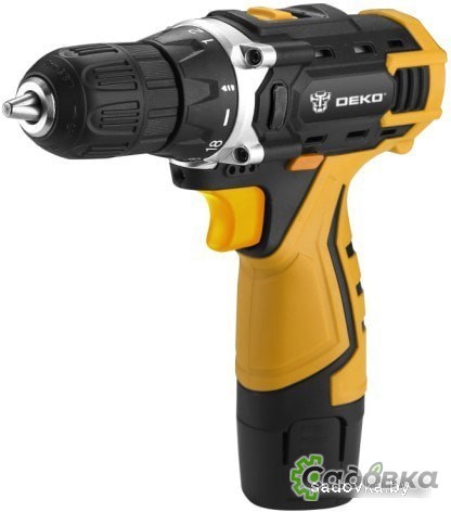 Дрель-шуруповерт Deko DKCD12FU-Li SET 3 063-4173 (с 2-мя АКБ, кейс)