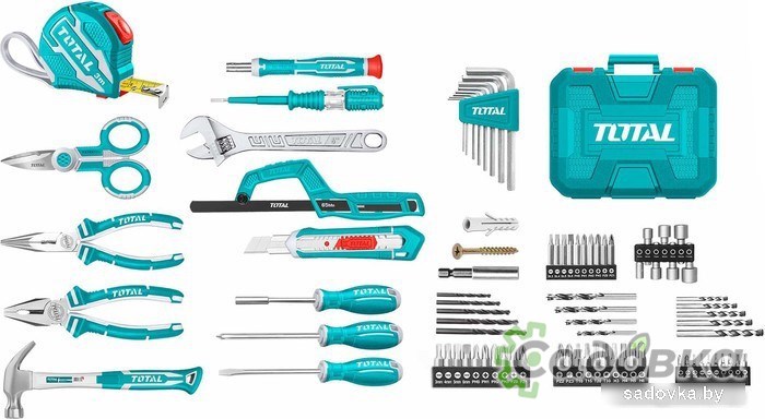 Ударная дрель-шуруповерт Total THKTHP11652 (с 1-м АКБ, кейс, набор оснастки)