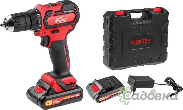 Дрель-шуруповерт Wortex BD 1815 DLi BLD1815DLi00029 (с 2-мя АКБ, кейс)
