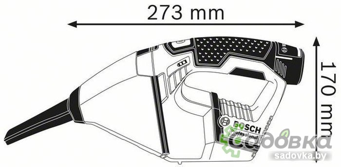Пылесос Bosch GAS 12V Professional 0 601 9E3 000 (без аккумулятора)