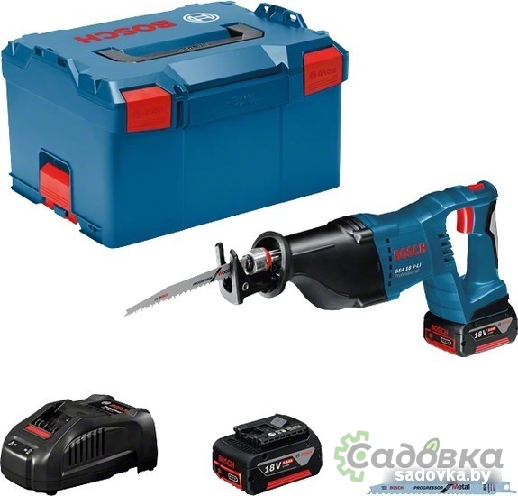 Сабельная пила Bosch GSA 18V-LI Professional 060164J00B (с 2-мя АКБ, кейс)