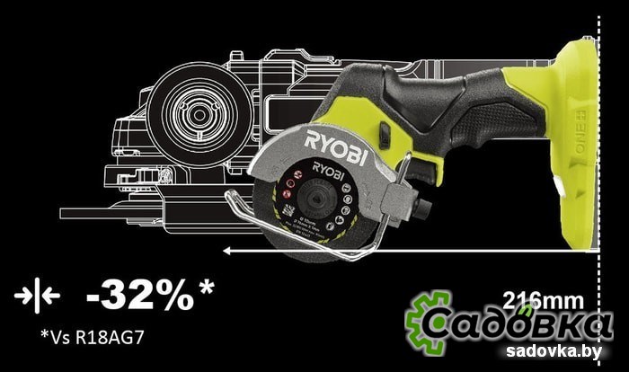 Дисковая (циркулярная) пила RYOBI RCT18C-0 5133004953 (без АКБ)