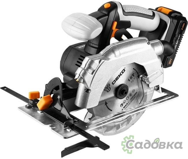 Дисковая (циркулярная) пила Deko DKCS20 Laser 063-4210 (с 2-мя АКБ)