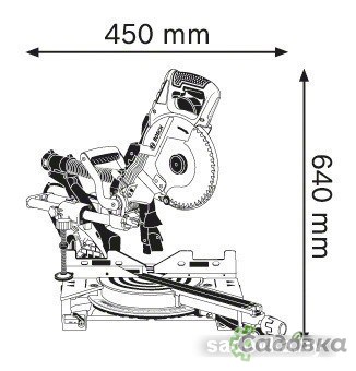 Дисковая пила Bosch GCM 8 SDE Professional [0601B19200]