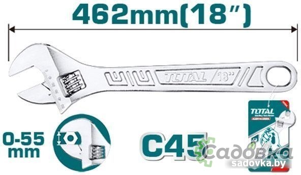 Ключ разводной Total THT1010183