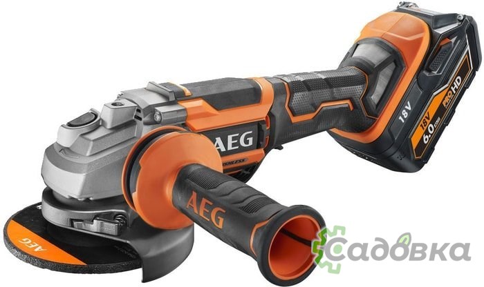 Угловая шлифмашина AEG Powertools BEWS 18-125BLPX-602C 4935464422 (с 2-мя АКБ, кейс)
