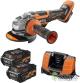Угловая шлифмашина AEG Powertools BEWS 18-125BLPX-602C 4935464422 (с 2-мя АКБ, кейс)