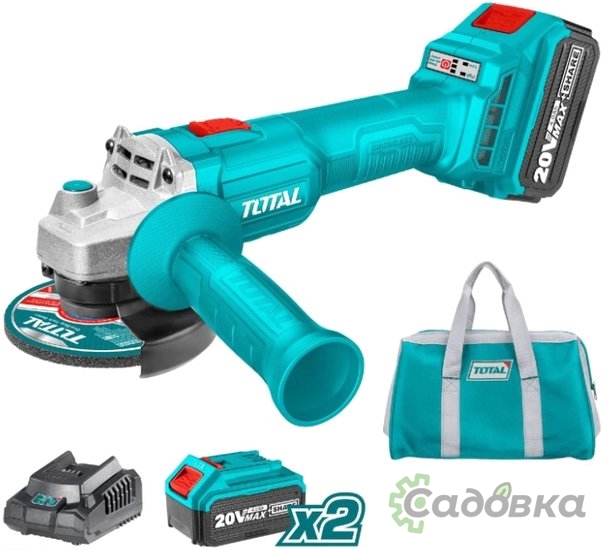 Угловая шлифмашина Total TAGLI201572 (с 2-мя АКБ, сумка) Угловая шлифмашина Total TAGLI201572 (с 2-мя АКБ, сумка)
