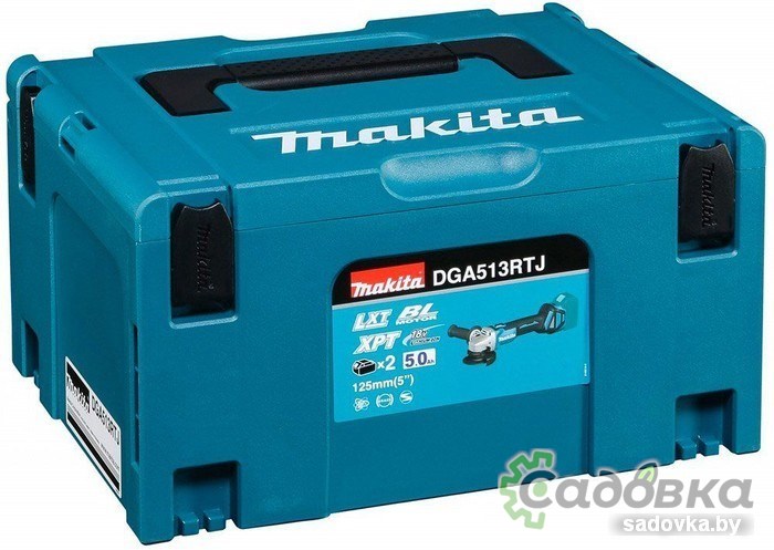 Угловая шлифмашина Makita DGA513RTJ (с 2-мя АКБ)