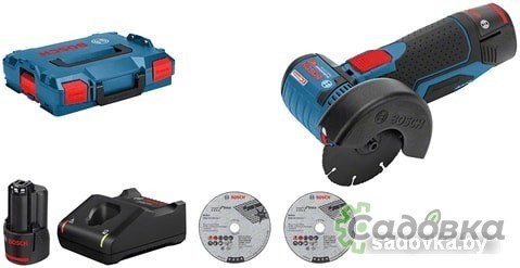 Угловая шлифмашина Bosch GWS 12V-76 Professional 06019F200B (с 2-мя АКБ, 3.0 Ah, кейс)
