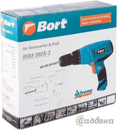 Дрель-шуруповерт Bort BSM-280X-2