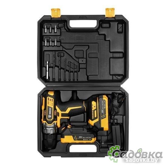 Дрель-шуруповерт Deko GCD20DU3 063-4145 (с 2-мя АКБ, кейс)