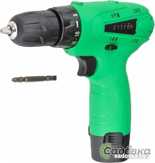 Дрель-шуруповерт Zitrek Green 12 Pro 063-4073 (с 2-мя АКБ, кейс, набор оснастки)