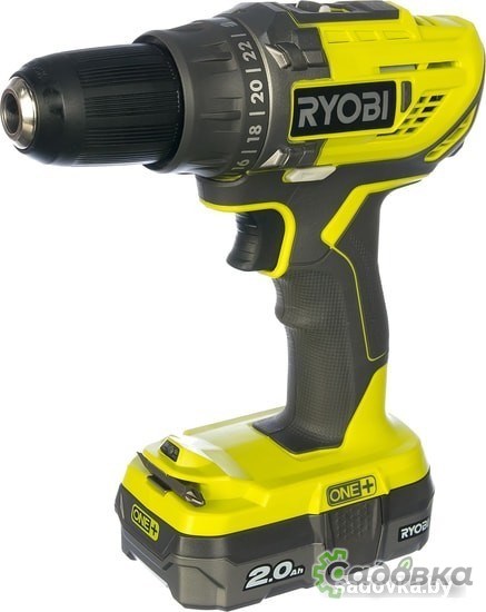 Дрель-шуруповерт RYOBI R18DD3-220S 5133003348 (с 2-мя АКБ 2 Ah, сумка)