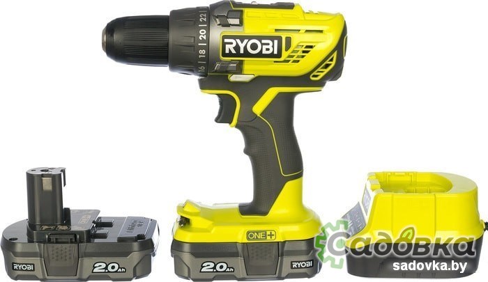 Дрель-шуруповерт RYOBI R18DD3-220S 5133003348 (с 2-мя АКБ 2 Ah, сумка)