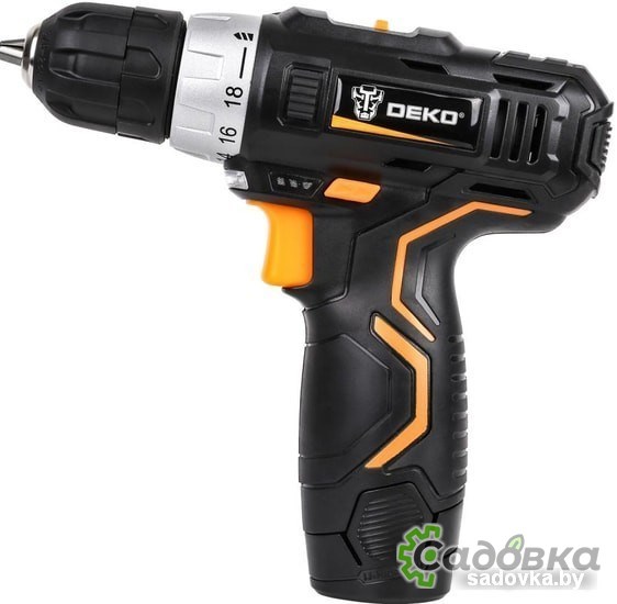 Дрель-шуруповерт Deko GCD12DU3 SET 104 063-4095 (с 1-им АКБ, кейс, набор оснастки)