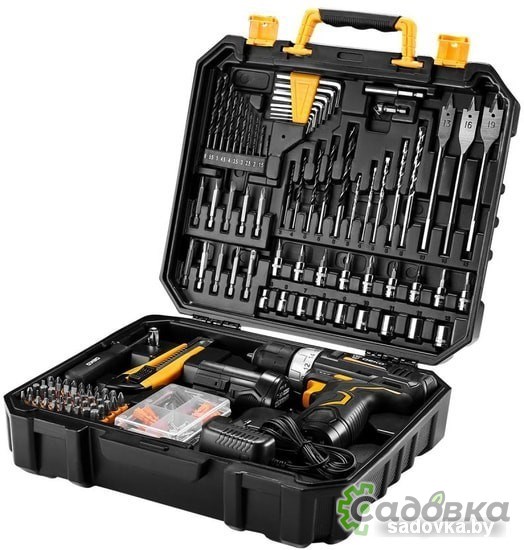 Дрель-шуруповерт Deko GCD12DU3 SET 193 063-4138 (с 2-мя АКБ, кейс, набор оснастки)