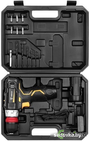 Дрель-шуруповерт Deko GCD12DU3 063-4115 (с 2-мя АКБ, кейс, набор оснастки)